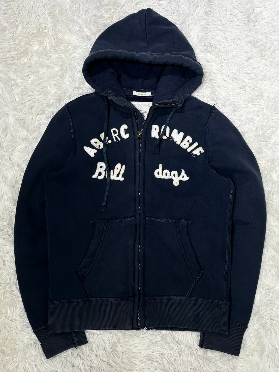 아베크롬비 네이비 빅로고 헤비스웻 후드집업 상품이미지4