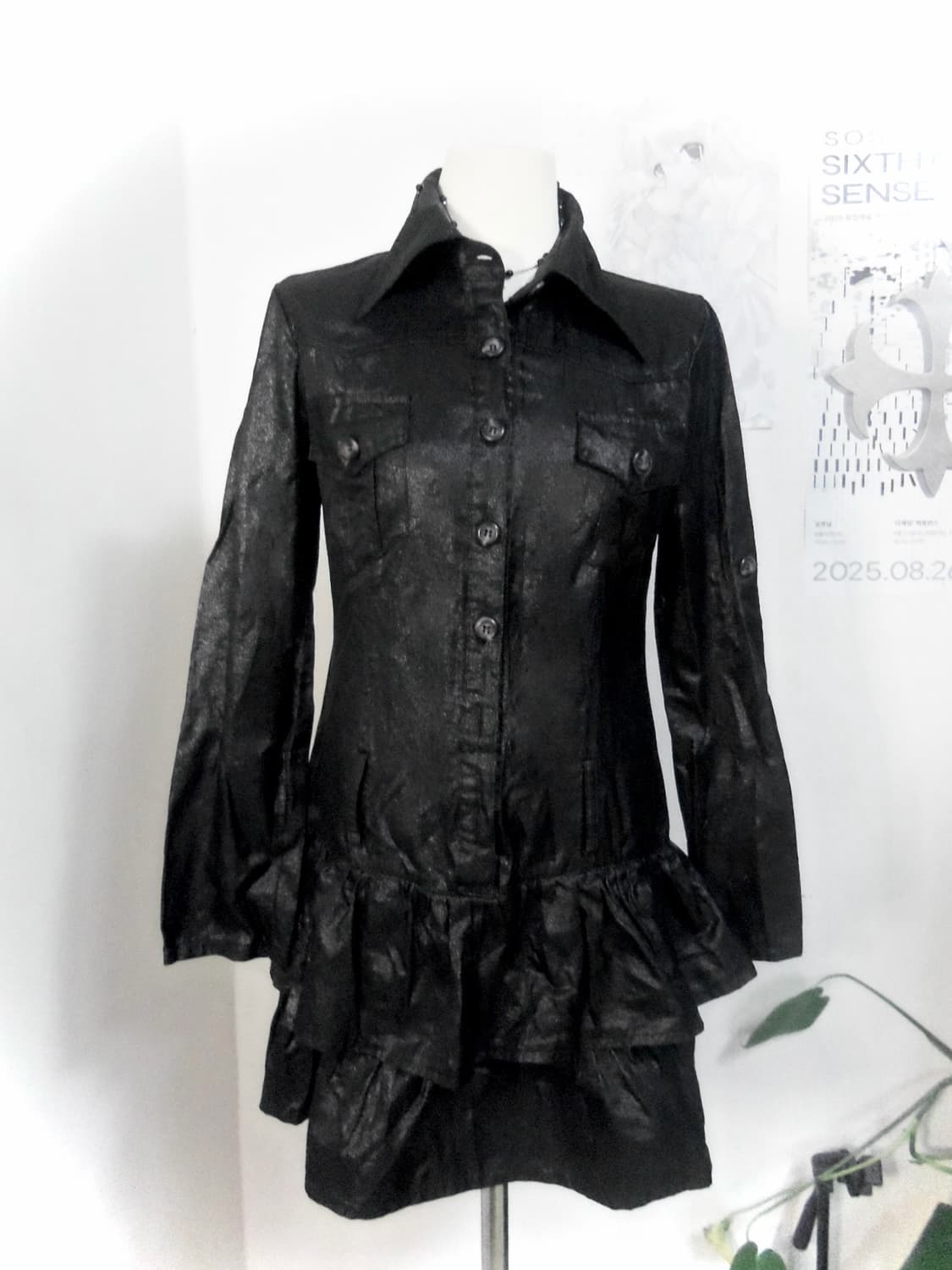 Gothic Shine Layered Shirt Dress 상품이미지2