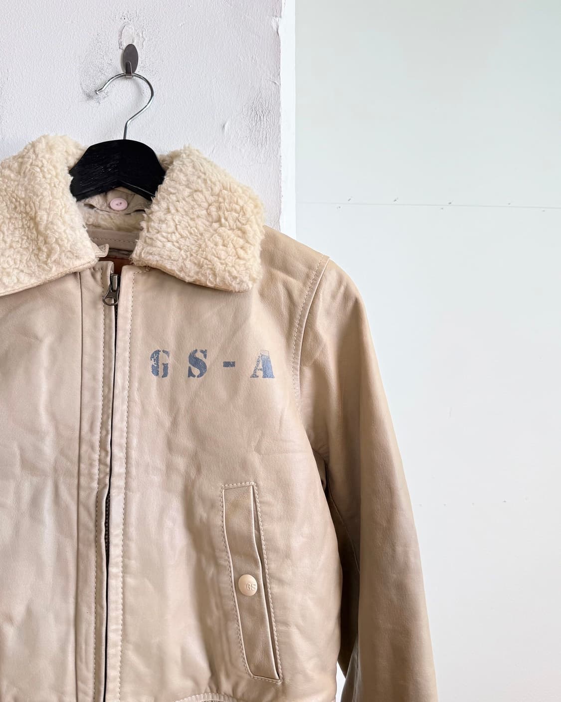 지스타 베이지 gs-a 레더 자켓  상품이미지4