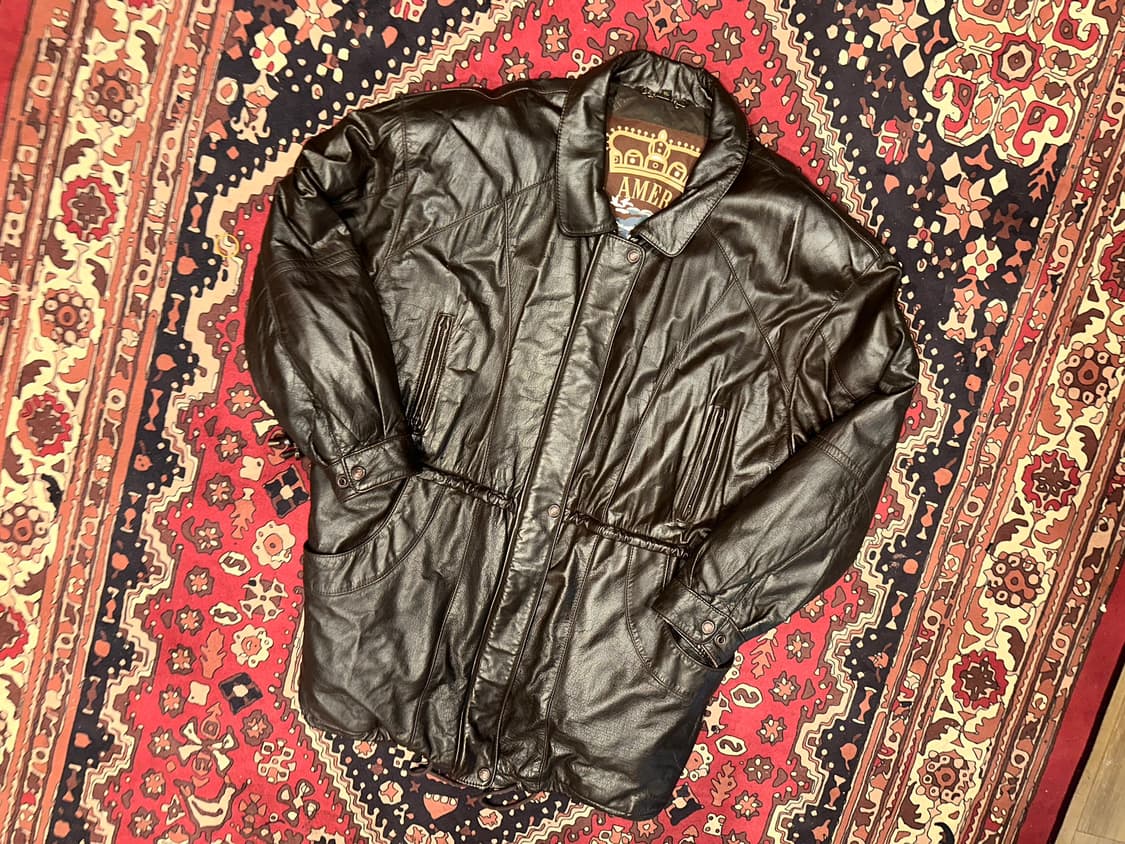 ( 2XL-3XL ) 가죽코트 가죽하프 가죽자켓 아메카지 워크웨어 빈티지 상품이미지1