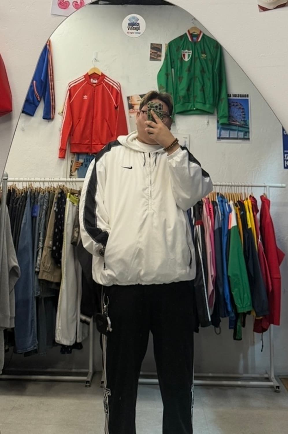 나이키 올드스쿨 스우시 사이드라인 풀오버 바람막이 XXXXL 상품이미지2