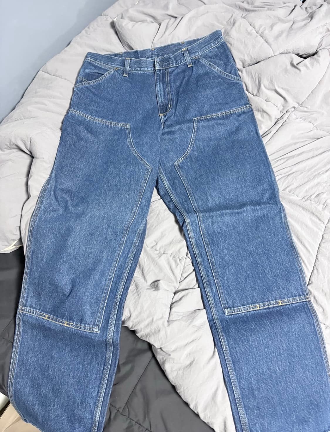 칼하트wip 더블니 연청 중청 랜든팬츠 중청 상품이미지3