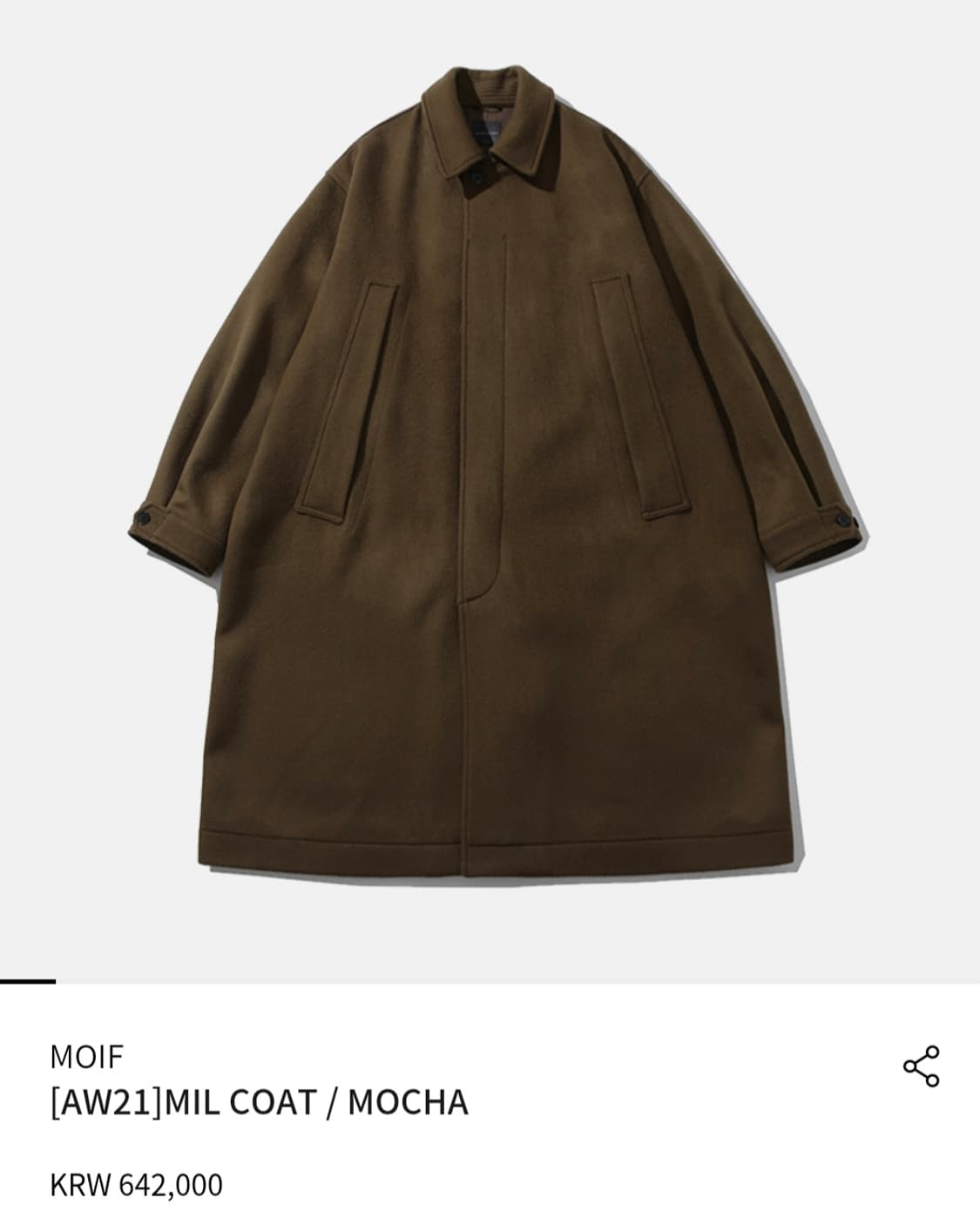 모이프 밀 코트 [3] 모카 상품이미지1