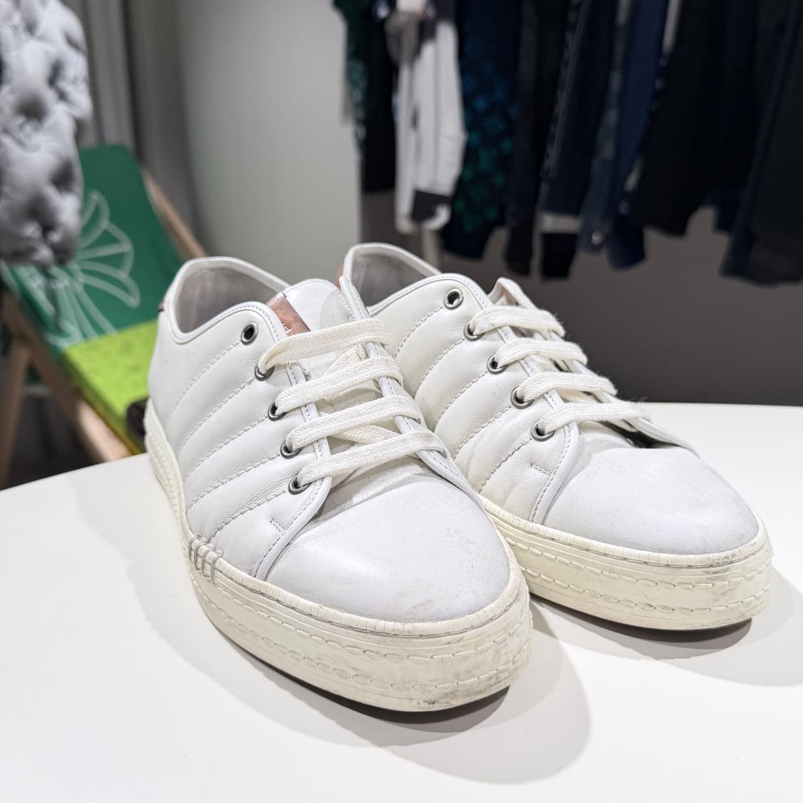 (A/6.5) / 벨루티 로우탑 스니커즈 레더 가죽 상품이미지3