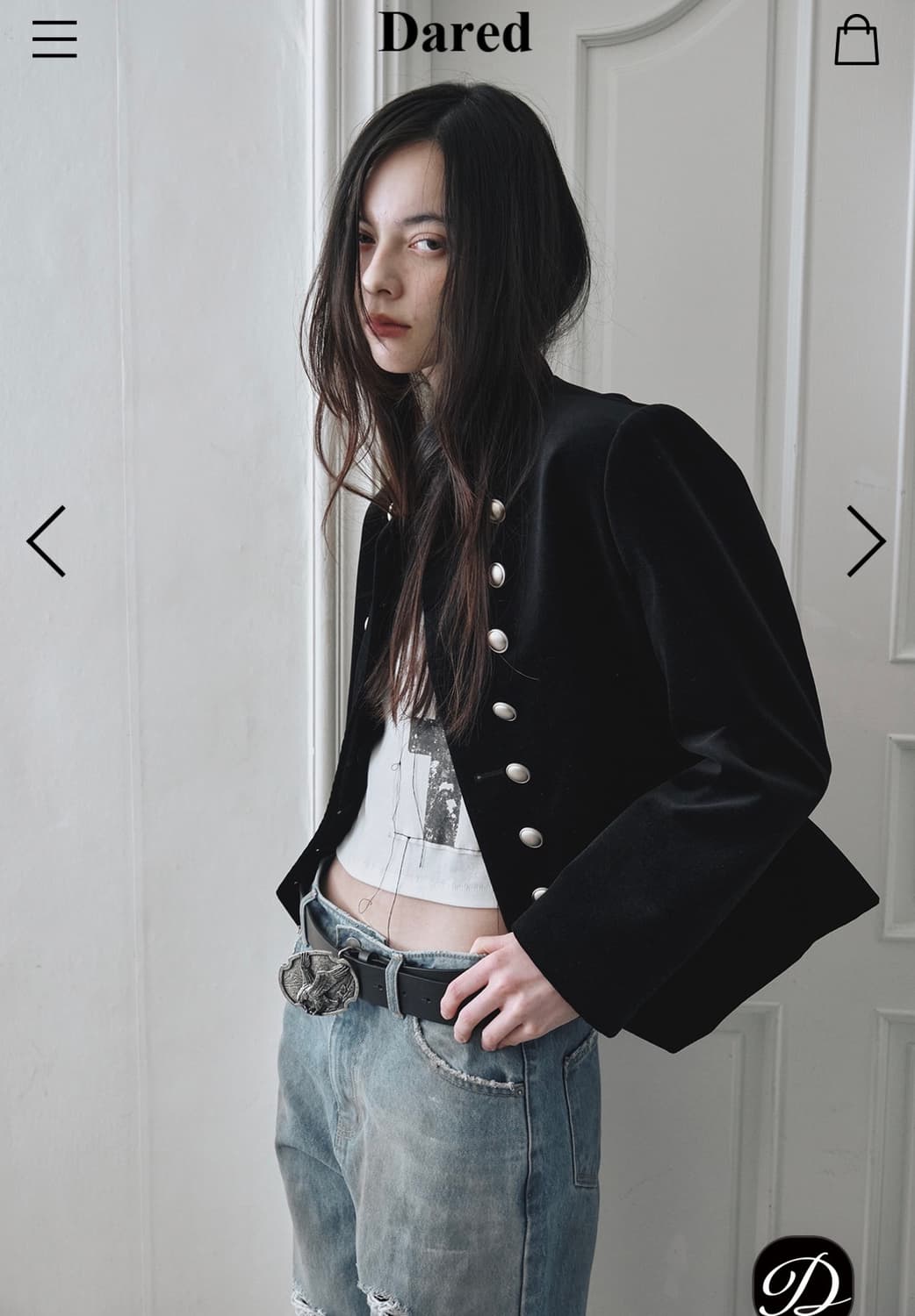 Dared) VELVET OFFICER JACKET 상품이미지4