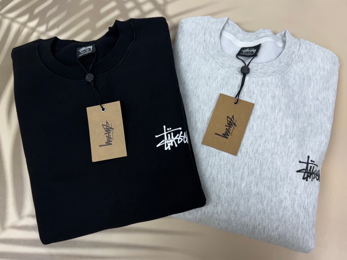 ((새상품)) 스투시 기모 베이직 맨투맨 상품이미지1