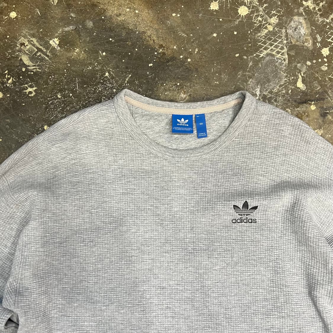 100) 아디다스 스트라이프 와플 니트 스웨터 맨투맨 티셔츠 상품이미지4