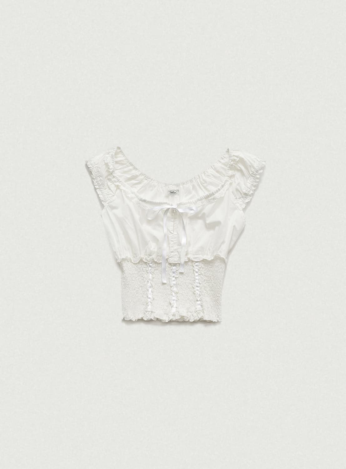 더바넷 Petunia Smocked Blouse_White 상품이미지2