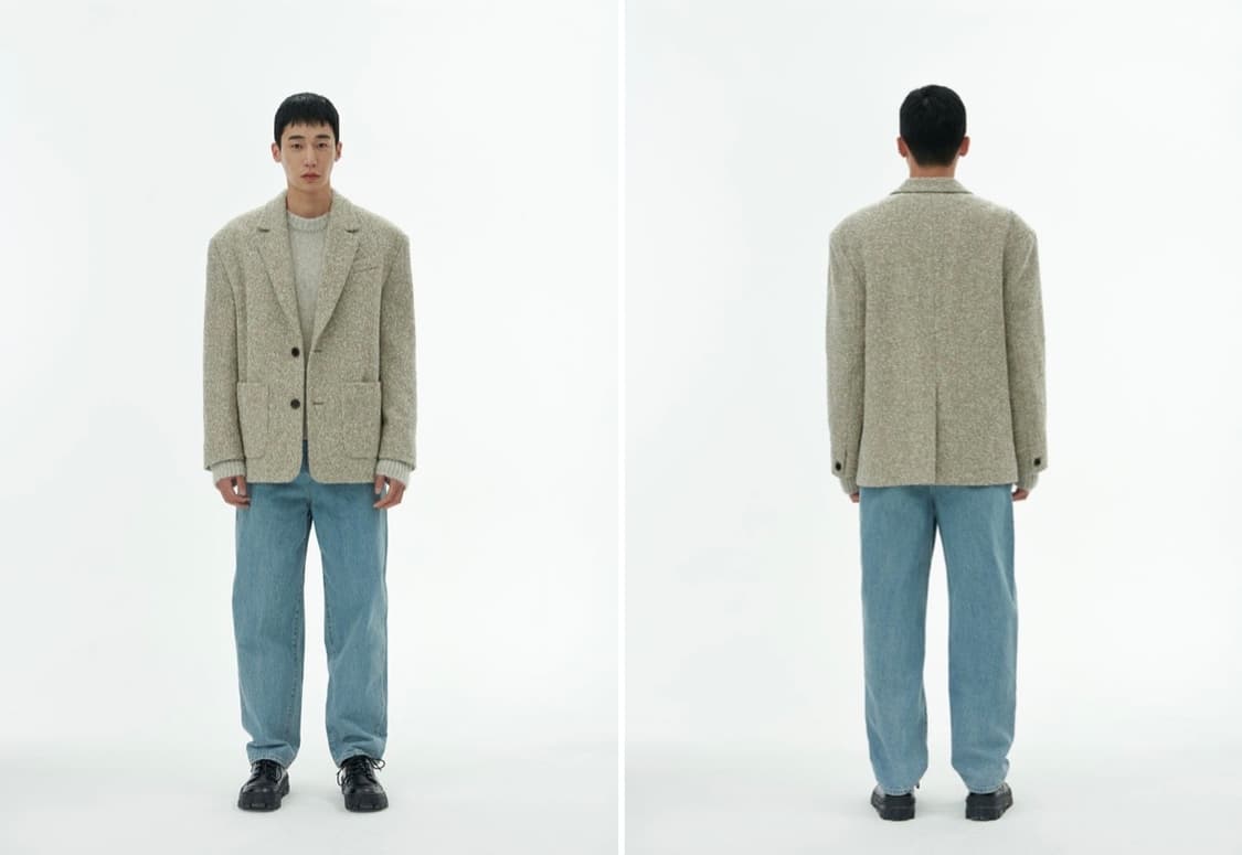 AMOMENTO HERRINGBONE OVERSIZED JACKET 상품이미지1