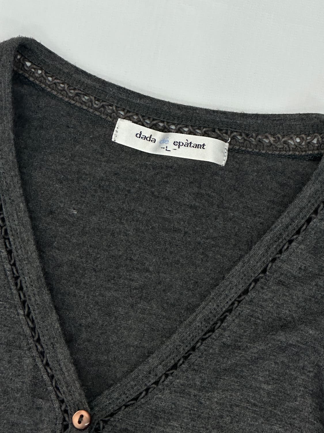 🩶하구미의 에스닉 차콜 가디건🩶레이어드 7부 그런지 오리엔탈 베이직 상품이미지4