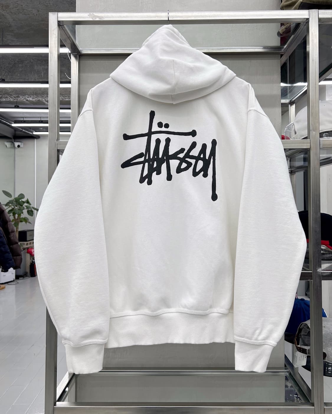 스투시 베이직 빅스탁 로고 헤비 스웻 후드티 상품이미지1