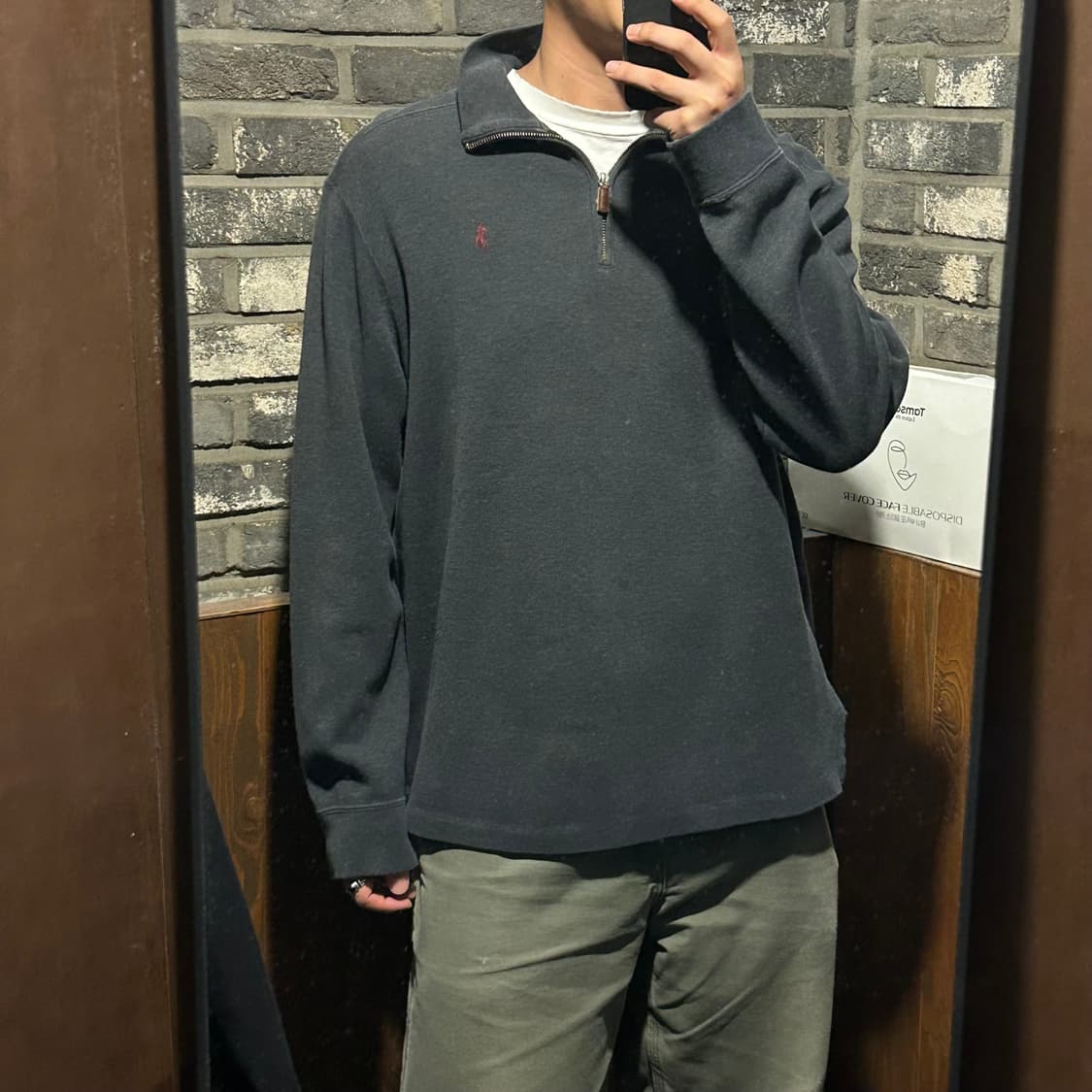 L) 폴로 랄프로렌 반집업 풀오버 코튼 니트 그레이 상품이미지9