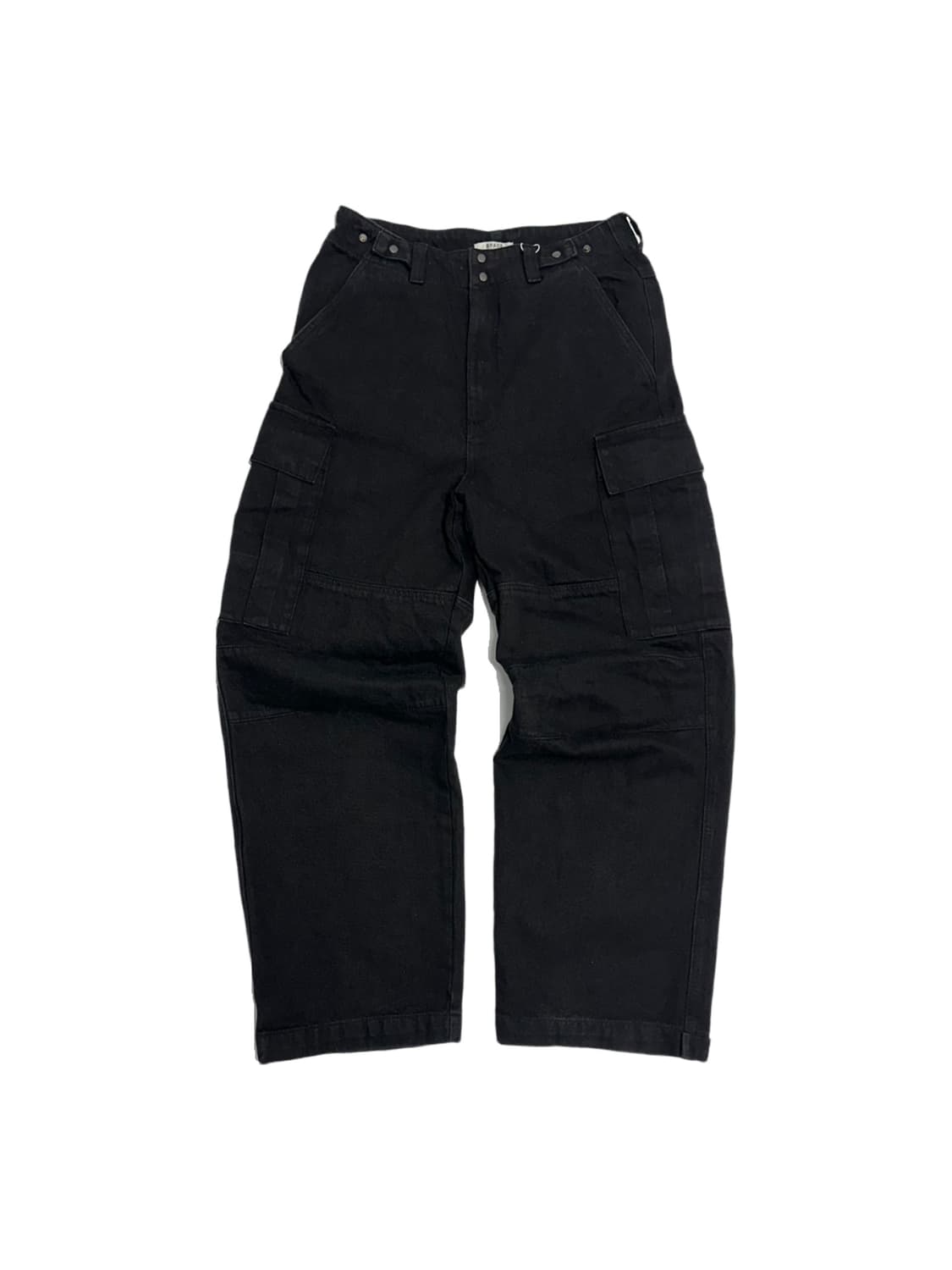 space 빈티지 블랙 워싱 카고팬츠 상품이미지1