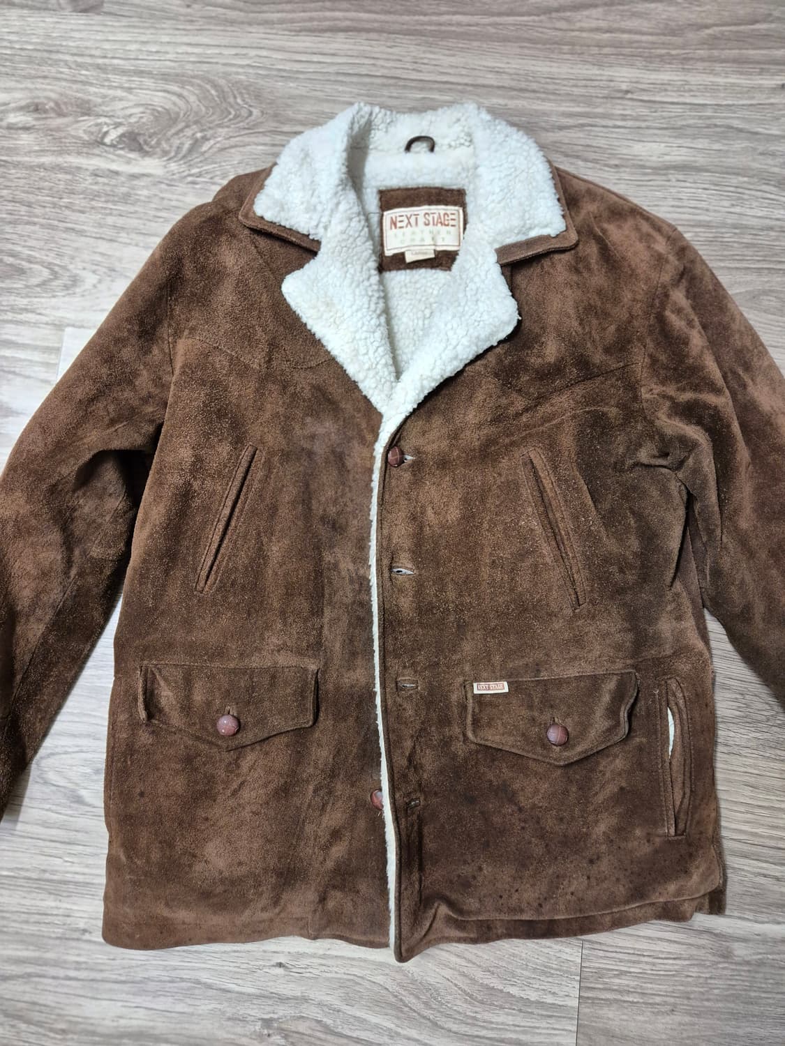 소가죽 스웨이드 셰르파 자켓 상품이미지1