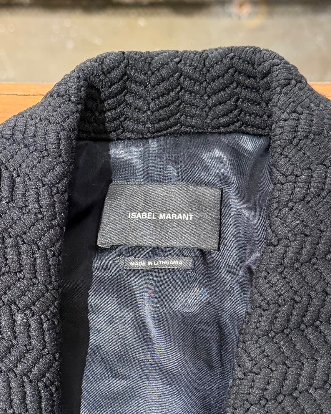 이자벨 마랑 블랙 트위드 오버사이즈 코트 상품이미지8