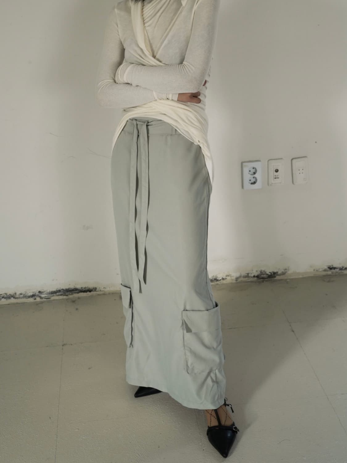 Kyy 랩 롱 스커트 상품이미지2