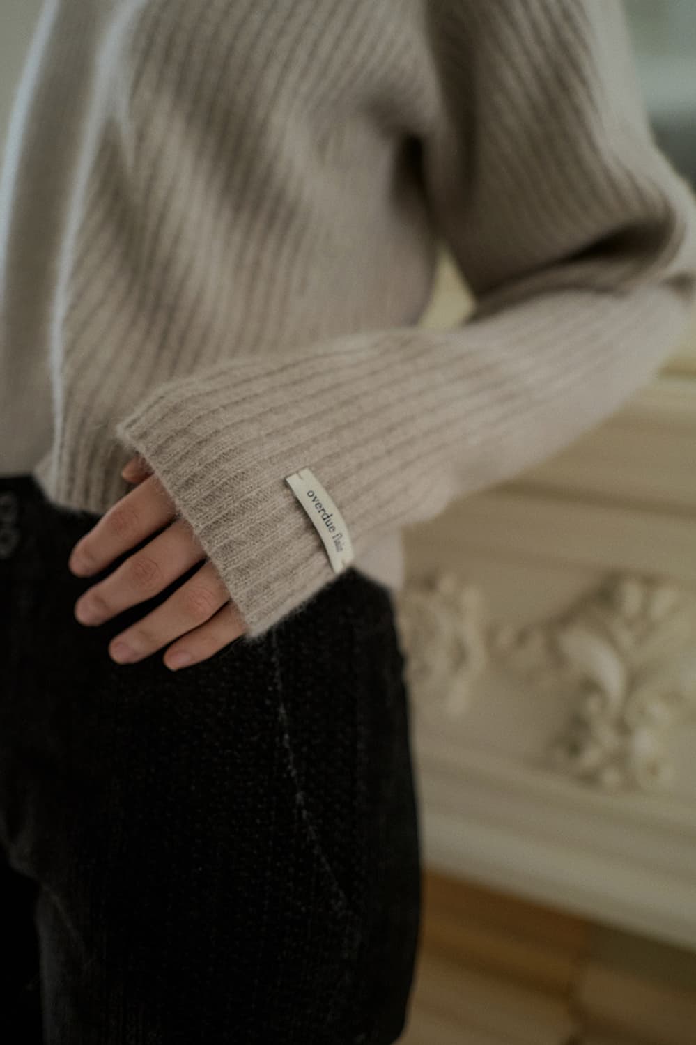 오버듀플레어 RACCOON VOLUME KNIT OAT GRAY 상품이미지3