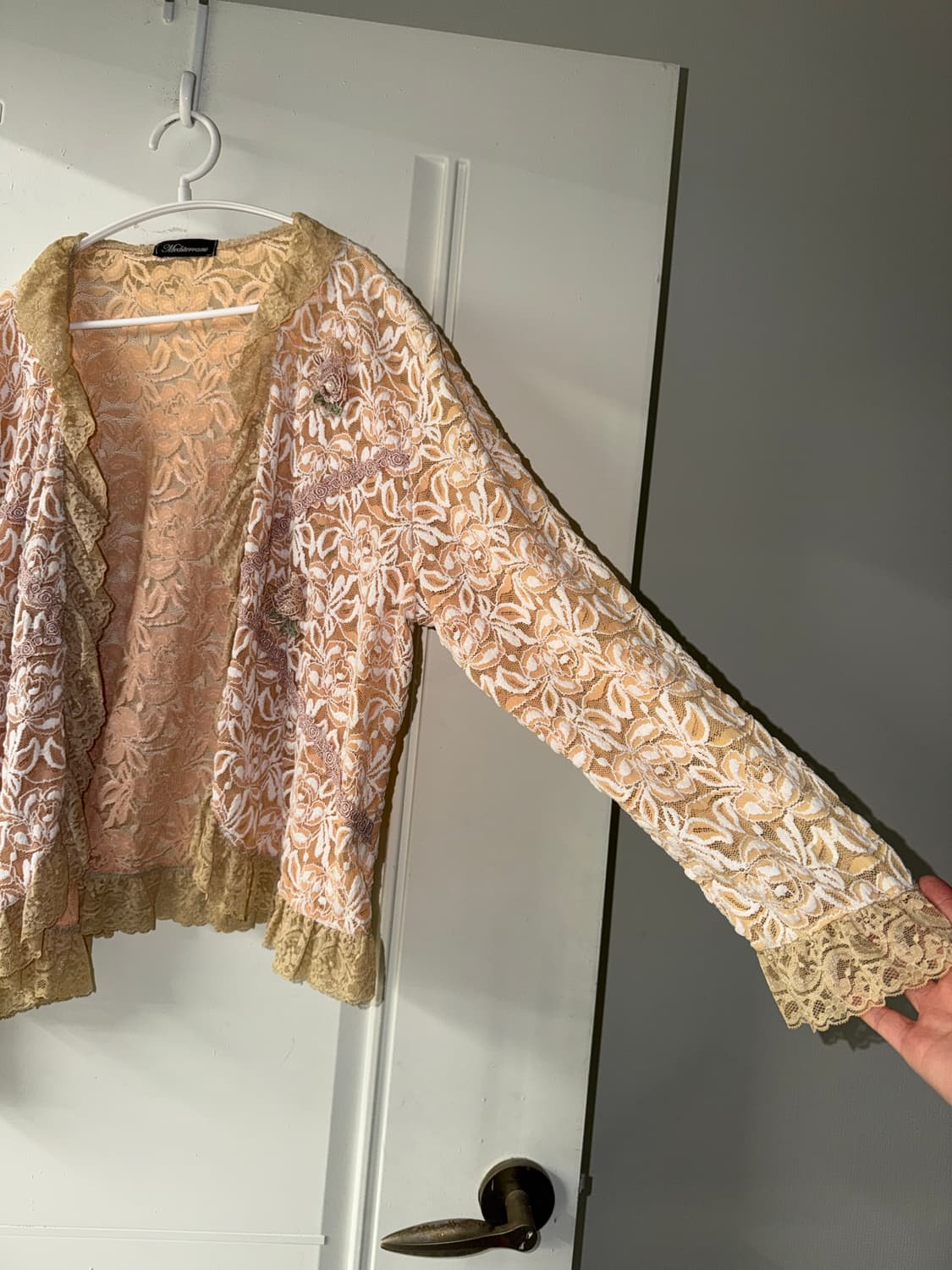 일본빈티지 페어리 플라워 레이스 가디건 상품이미지7