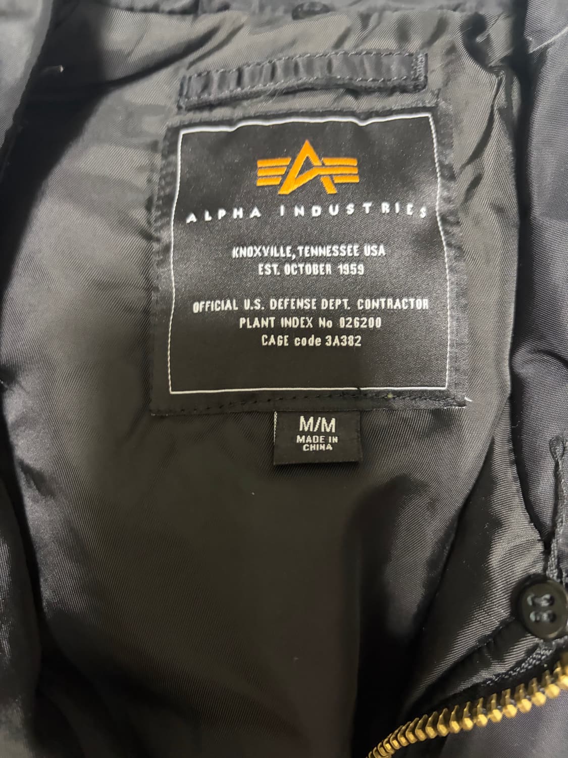 알파인더스트리 ma-1 M사이즈 상품이미지2