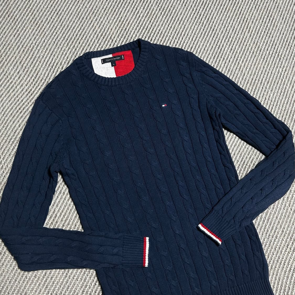 [S] Tommy 타미힐피거 우먼즈 케이블 라운드 니트 상품이미지2