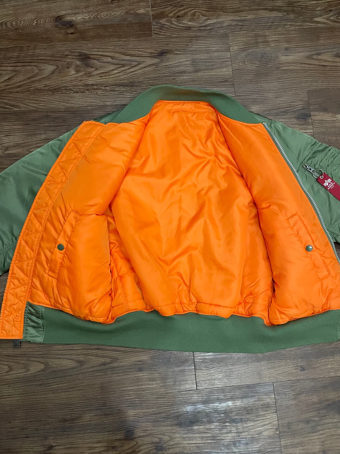 알파인더스트리 ma-1 마원 항공점퍼 세이지 상품이미지9