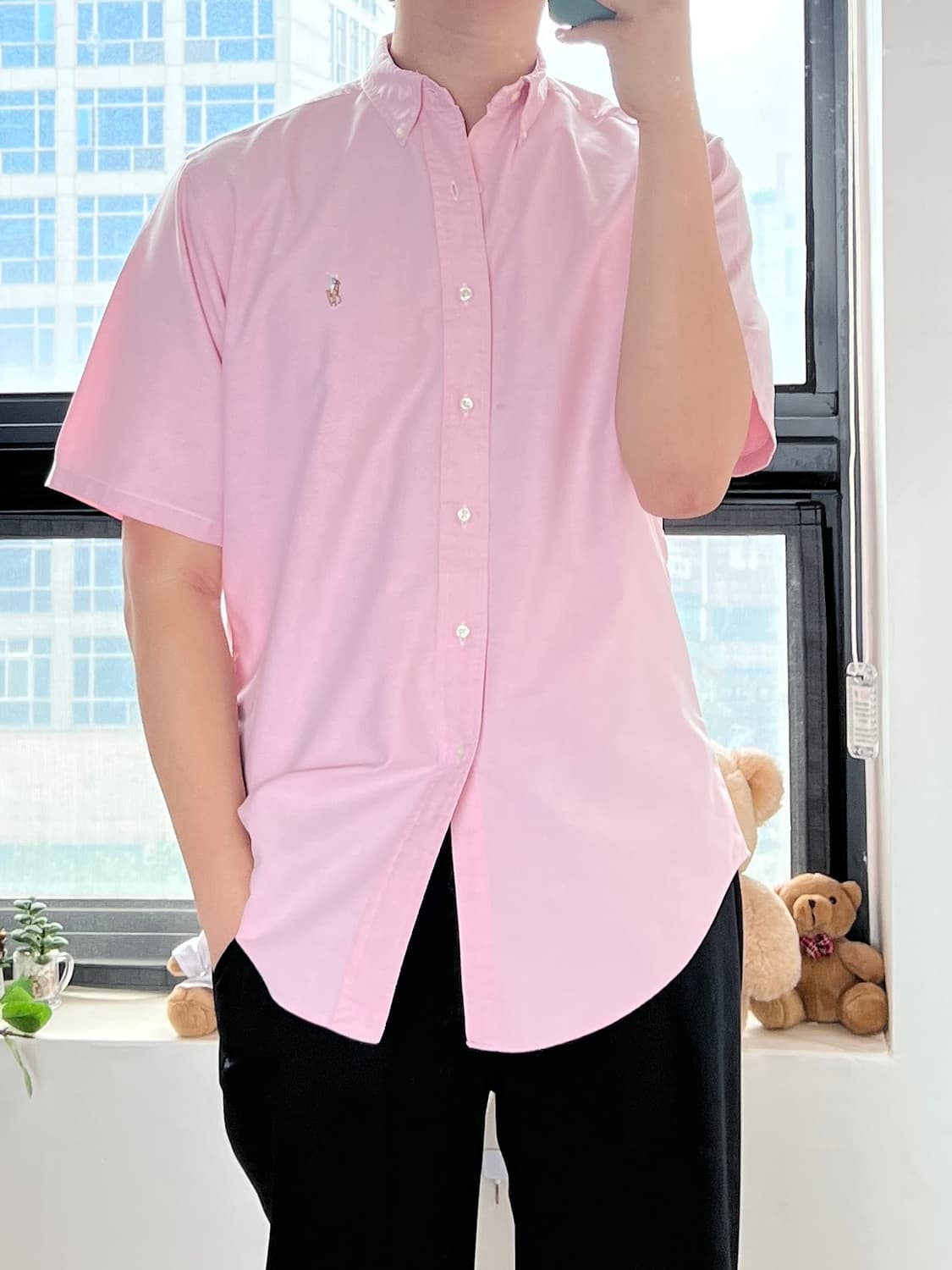 폴로 랄프로렌 분홍 반팔 셔츠 100-105 상품이미지6