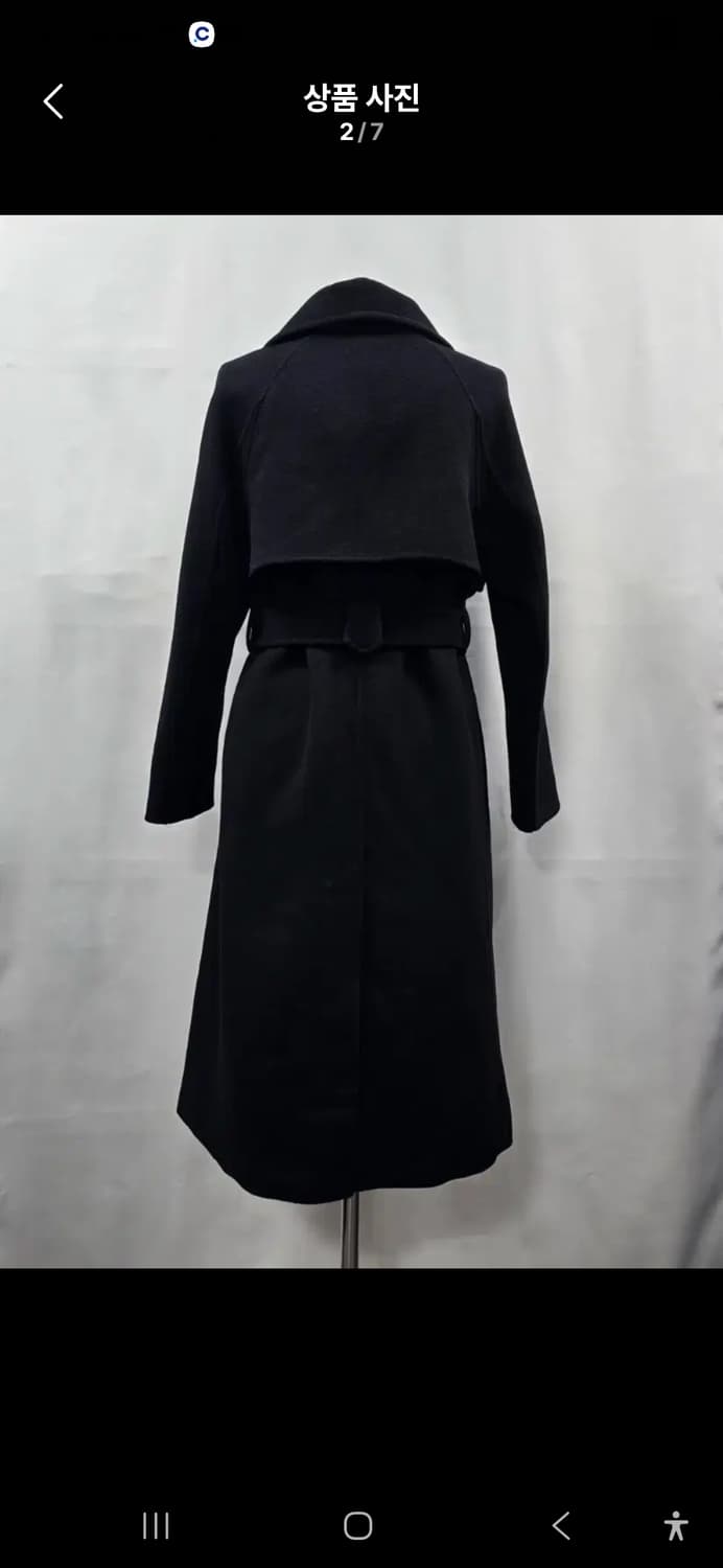 0760[쏘울] 모71% 핸드메이드 울 롱 코트 55 상품이미지2