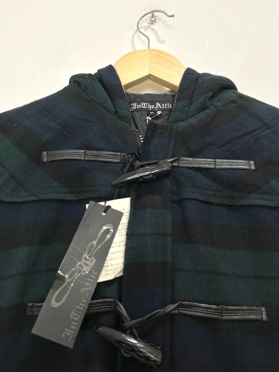 In the attic 일본 빈티지 락펑크 체크 떡볶이 숏코트 상품이미지2