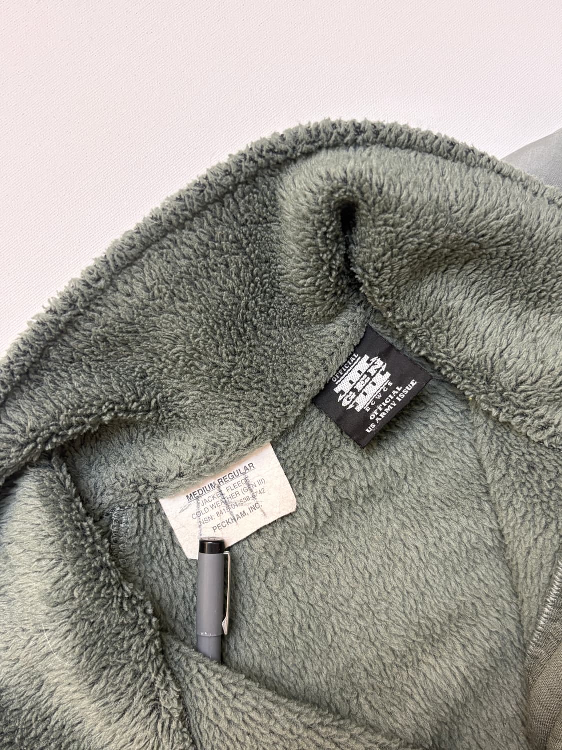 밀리터리 오리지널 ECWCS Gen3 Lv3 플리스 블랙탭 (카키) 상품이미지3