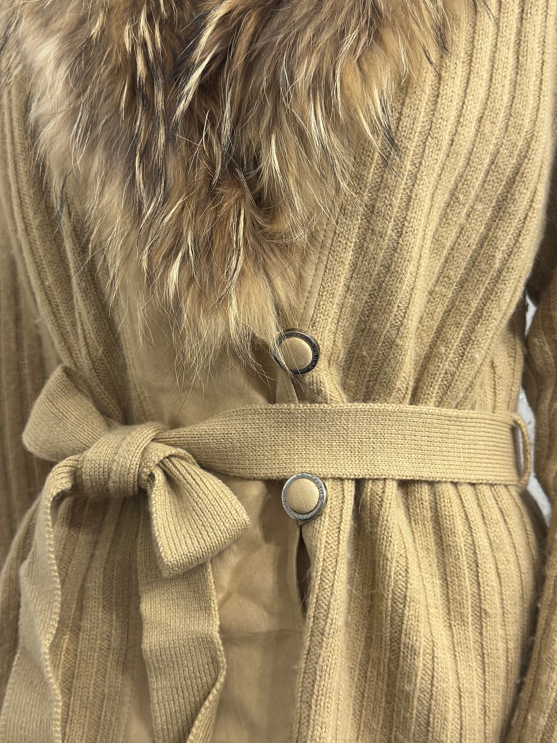 Courreges fur wool cardi coat 상품이미지4