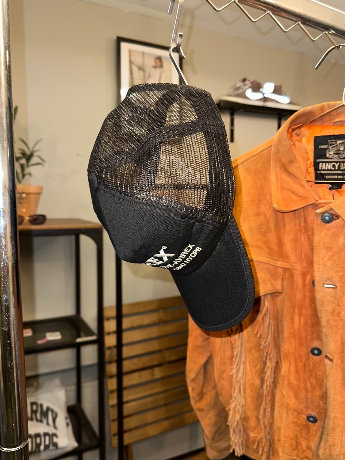 Avirex logo black trucker cap 상품이미지4