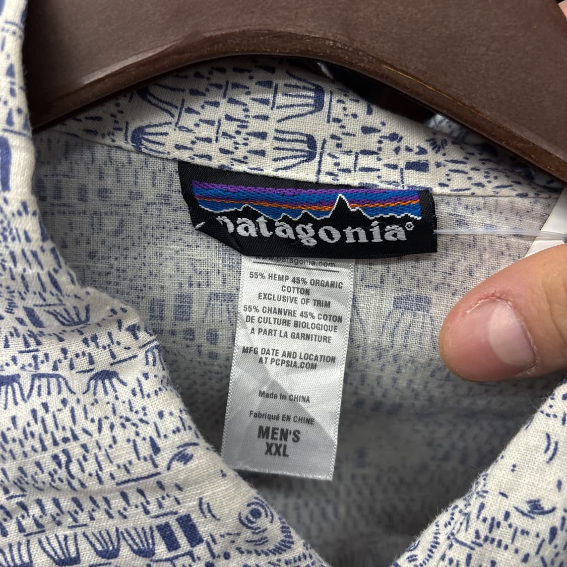 00s 파타고니아 오가닉코튼 본피쉬 프린팅 유틸리티 피싱셔츠 N1016 상품이미지9