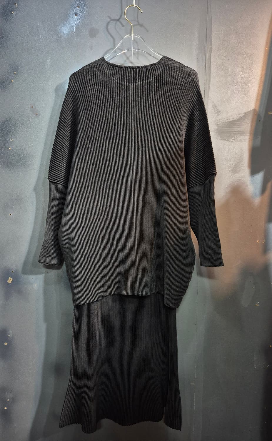 일본 플리츠 가디건 치마 세트 55 66 새상품 상품이미지2