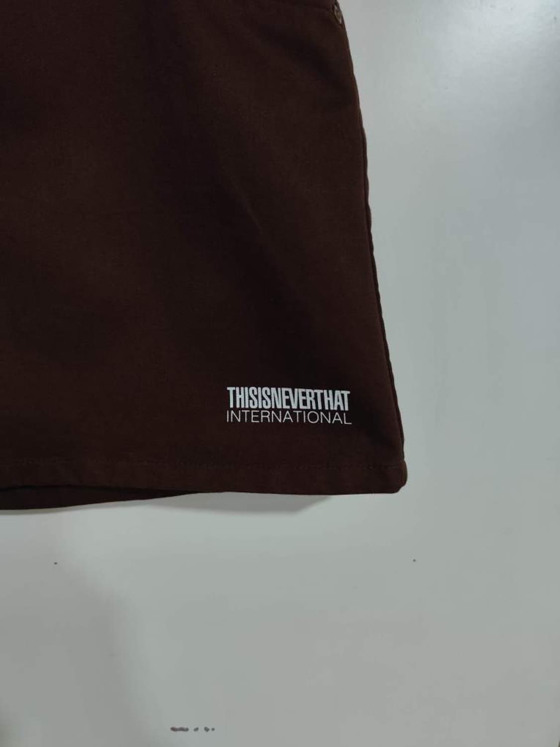 27~28 디스이즈네버댓 브라운 코튼 미니 스커트 상품이미지2