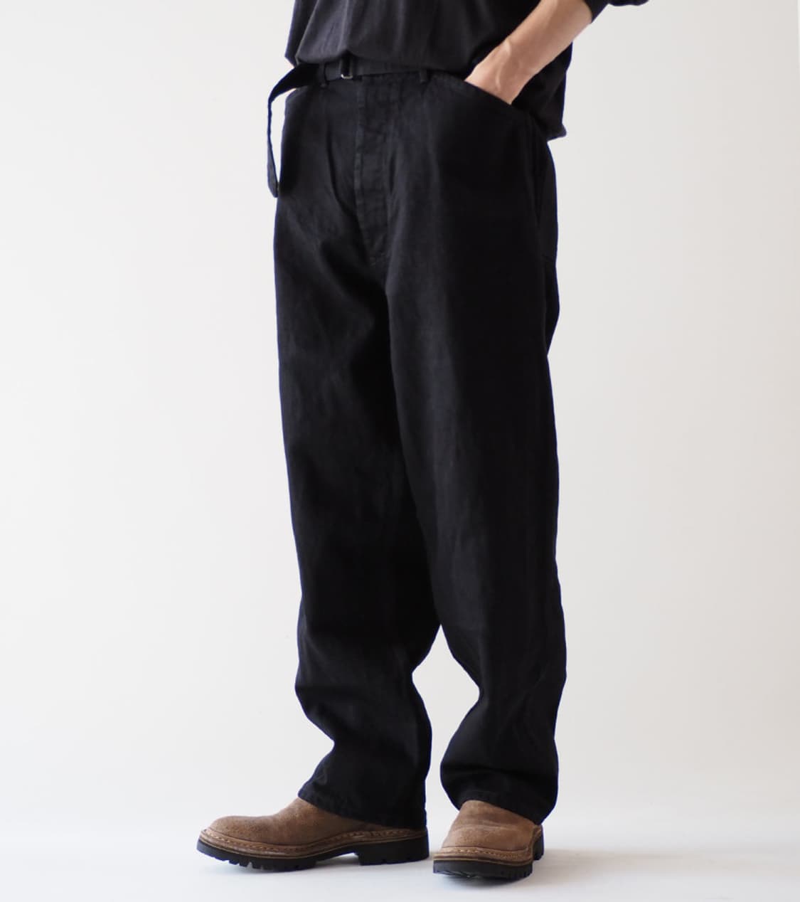 [2] 25fw 코모리 벨티드 블랙 상품이미지4