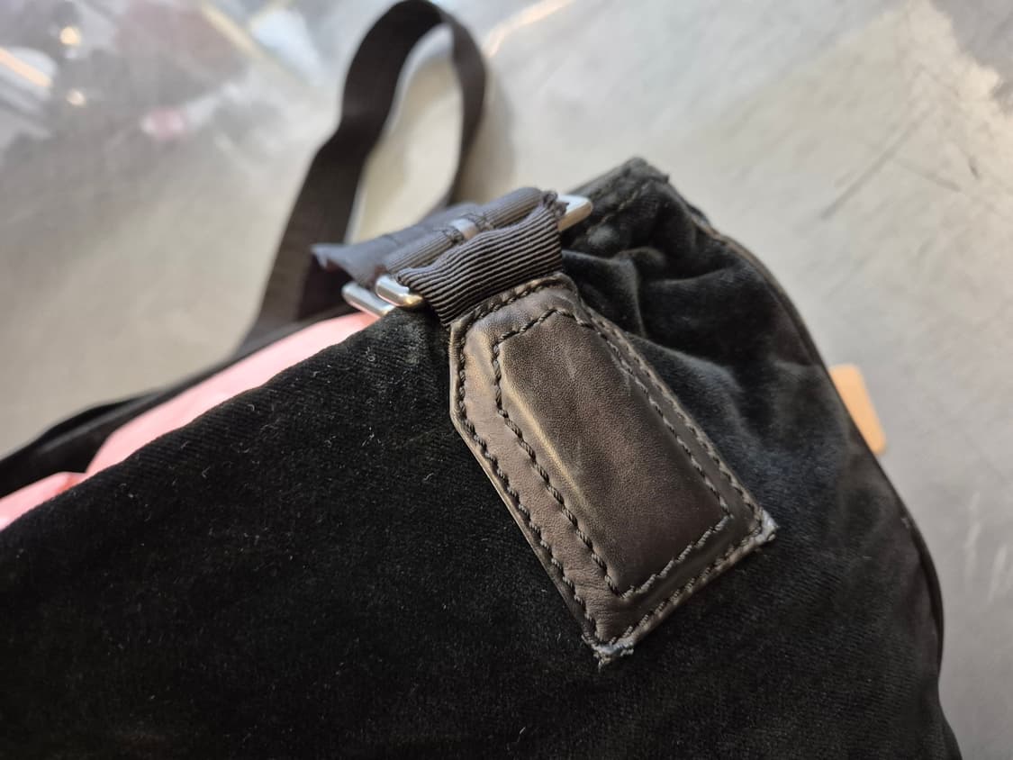 00s 랑방 벨루어 메신져 백 상품이미지5