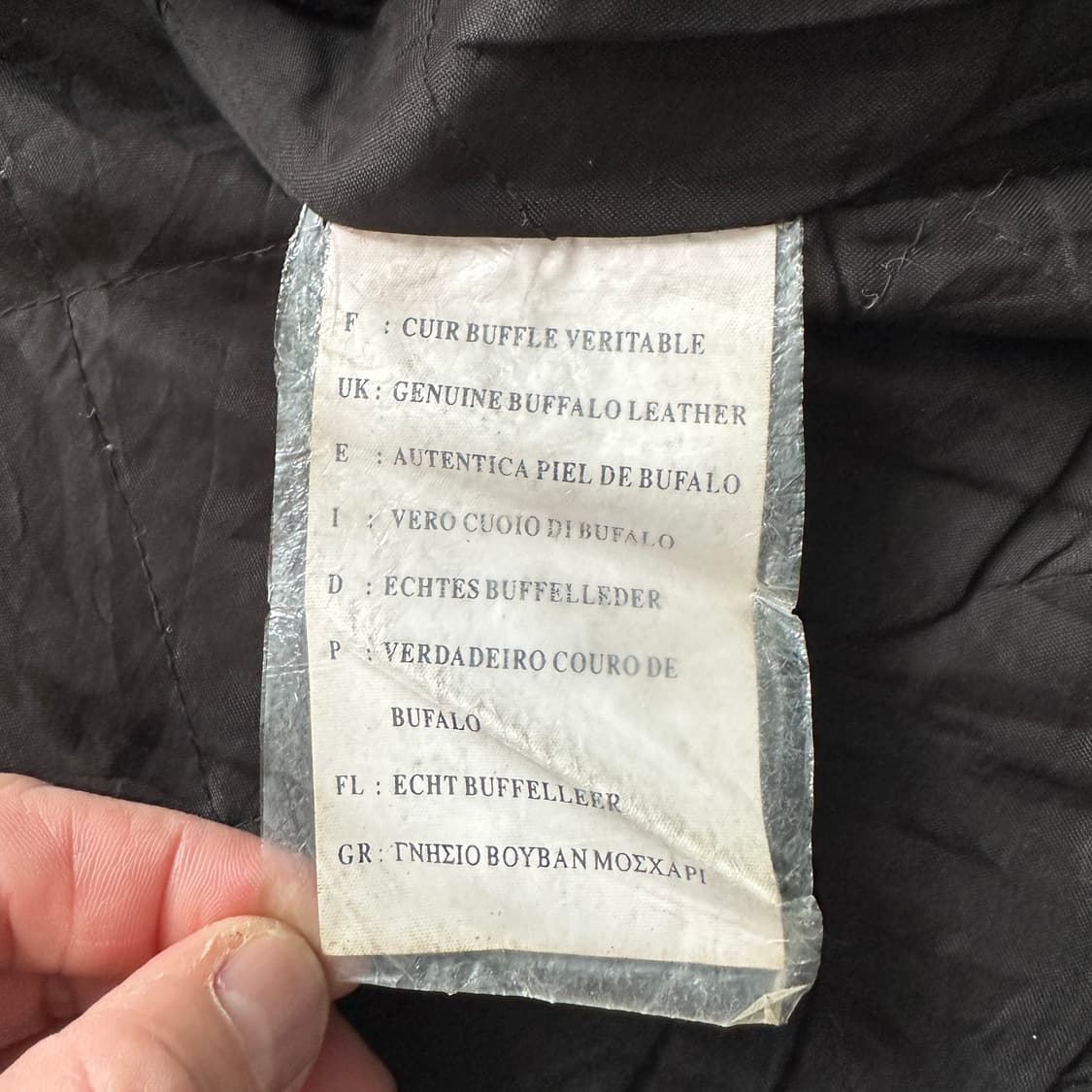 90s 프랑스생산 플뢰르드뽀 버팔로 가죽 스포츠 자켓 M 상품이미지7