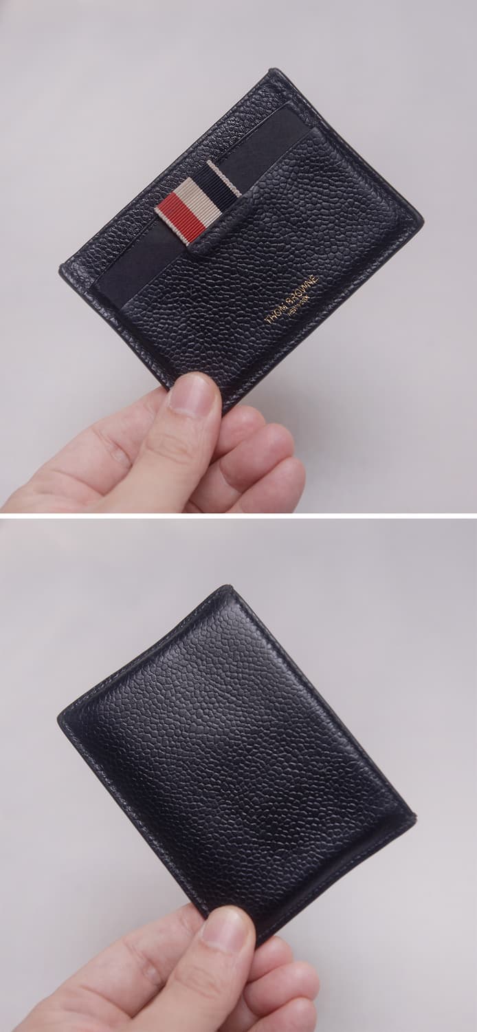 톰브라운 RWB 탭 그레인 페블레더 2cc 카드지갑 상품이미지4