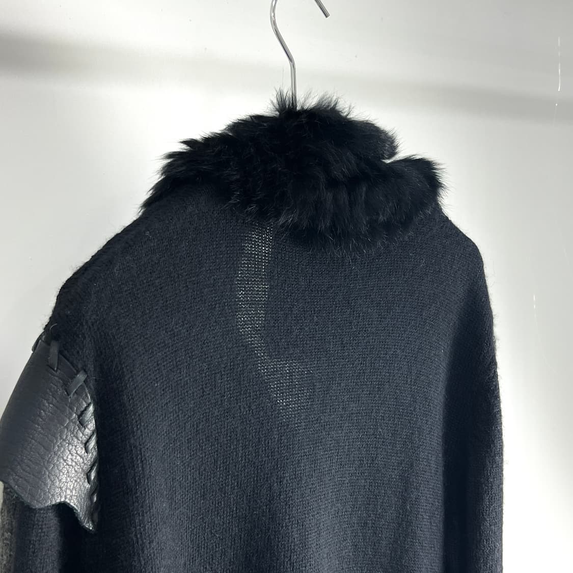 로엔 레더 프린지 울 롱코트 상품이미지9