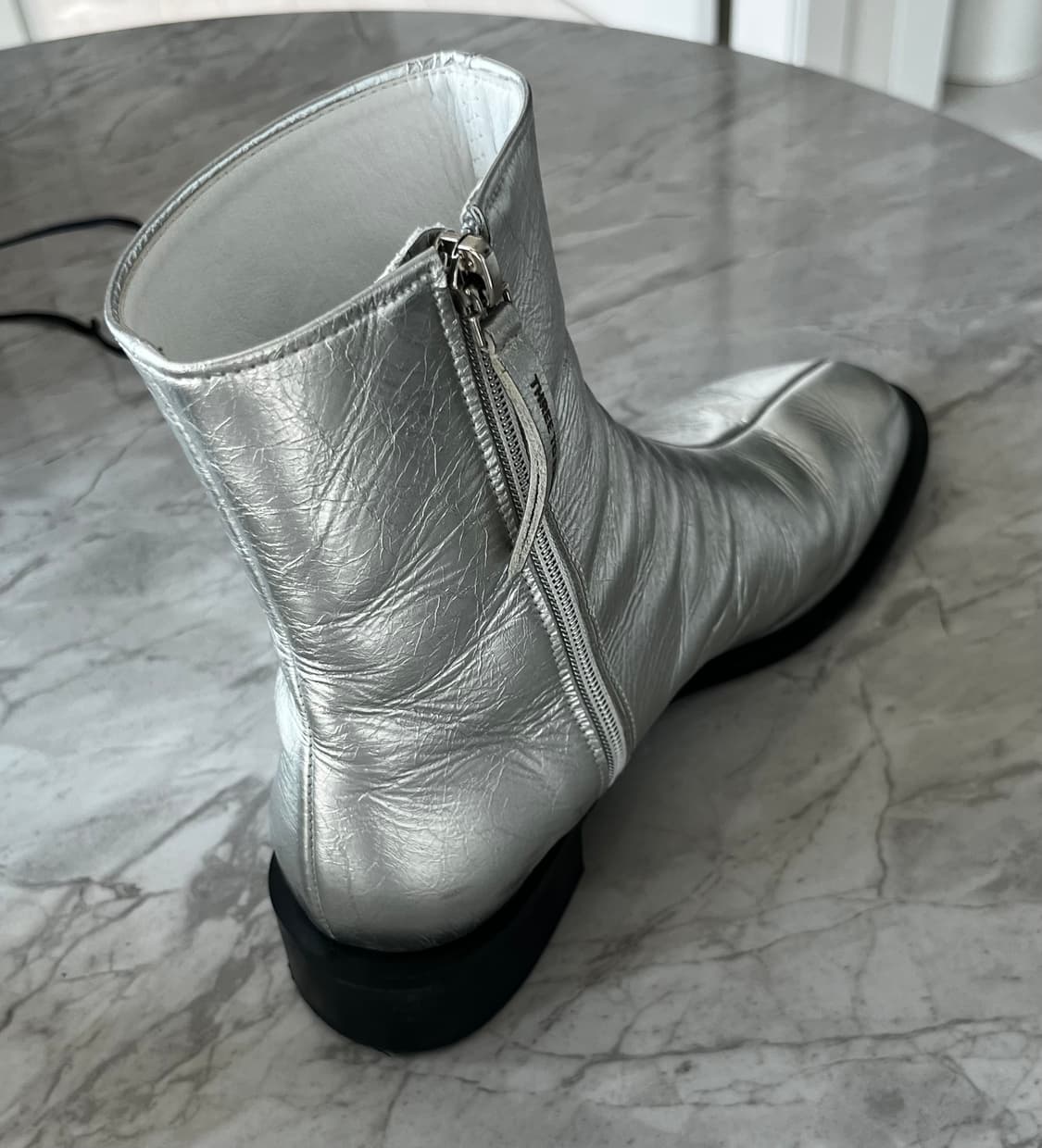 쓰리투에이티 실버 레더 앵클부츠 (240) 상품이미지3