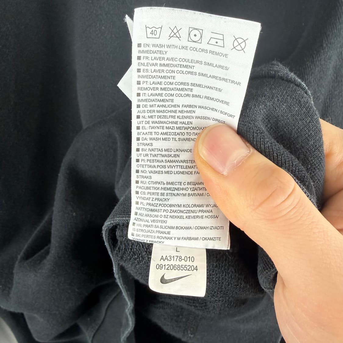 (무료배송)L) 나이키 스우시 맨투맨 블랙 상품이미지5