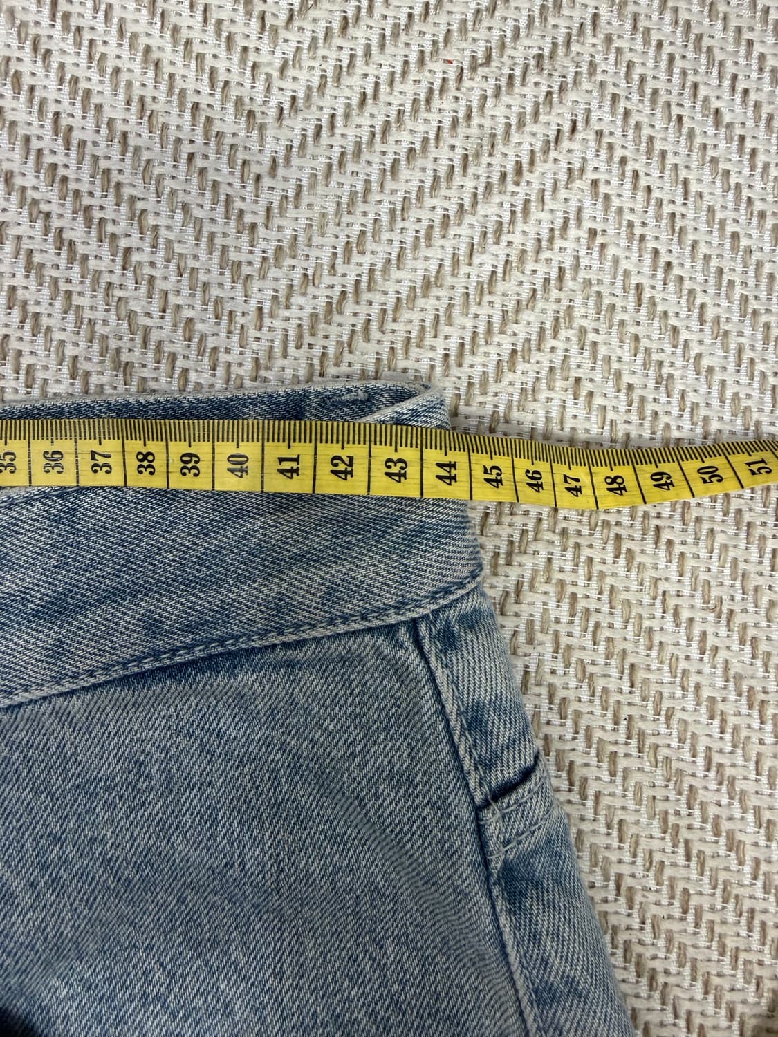 정품) 타임옴므 24ss 와이드핏 데님 청반바지 86(34) 상품이미지8