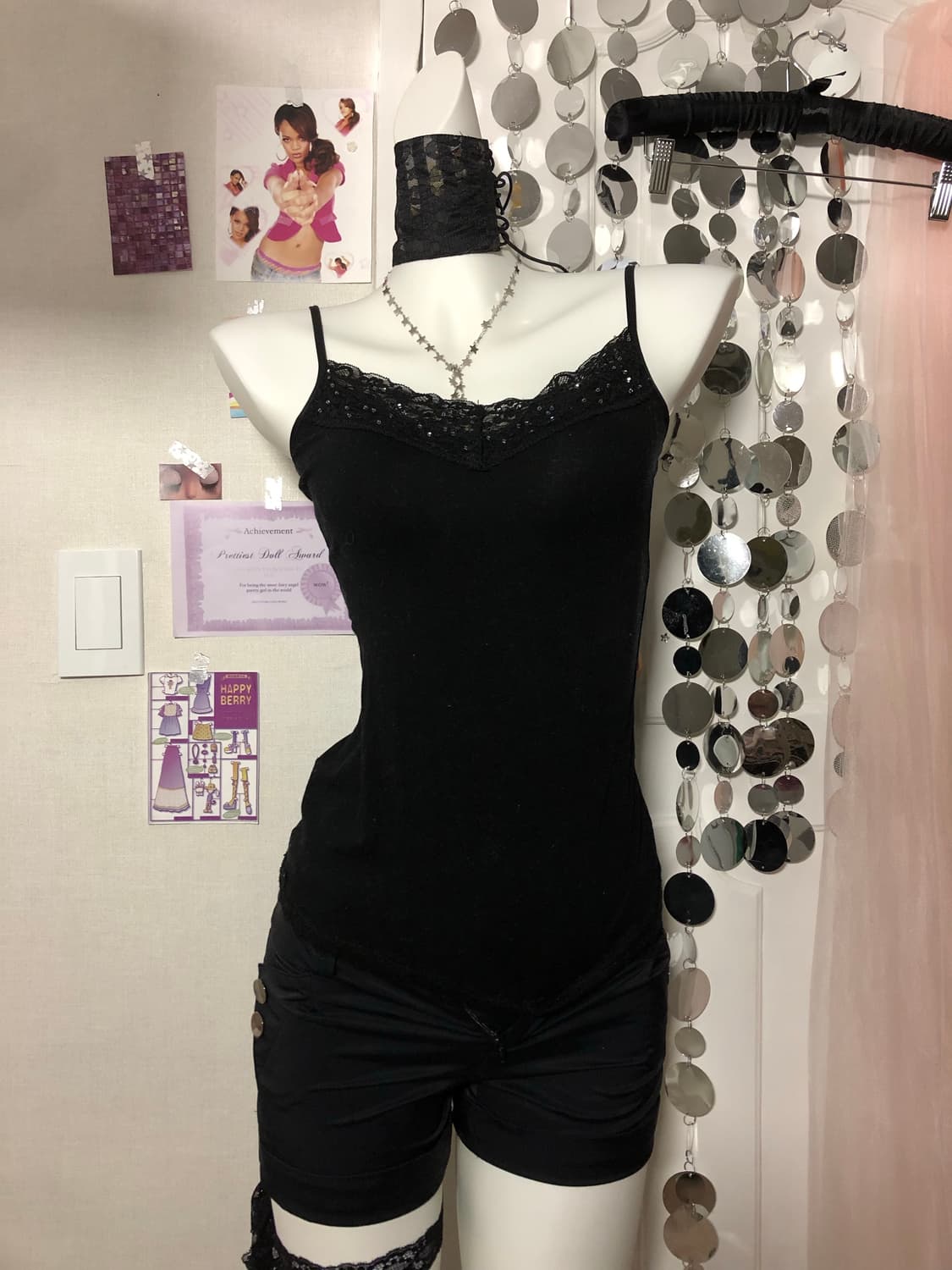 black lace sleeveless  상품이미지1