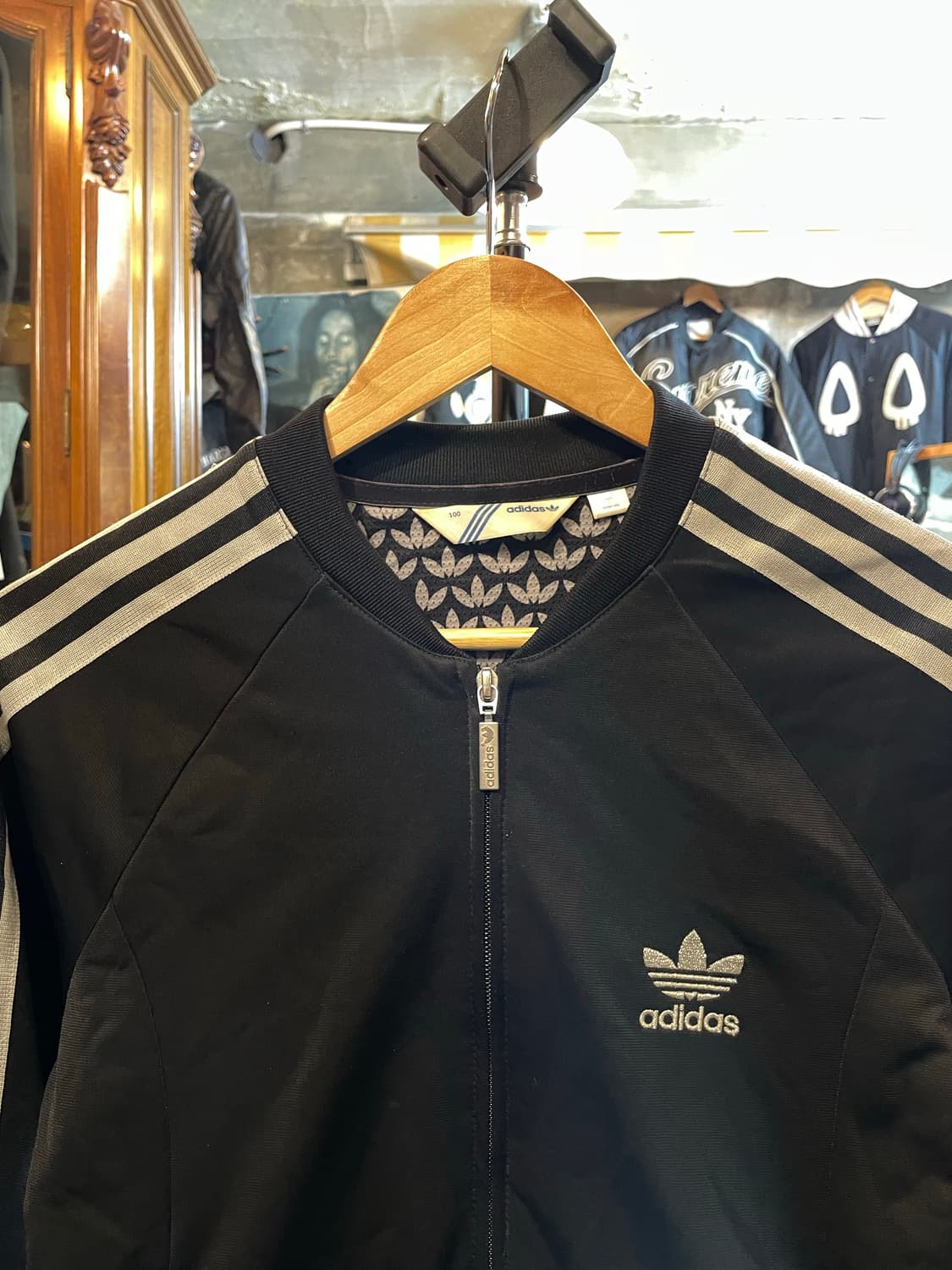 아디다스 파이어버드 메달리스트 트랙탑 저지 자켓 블랙/실버 상품이미지2