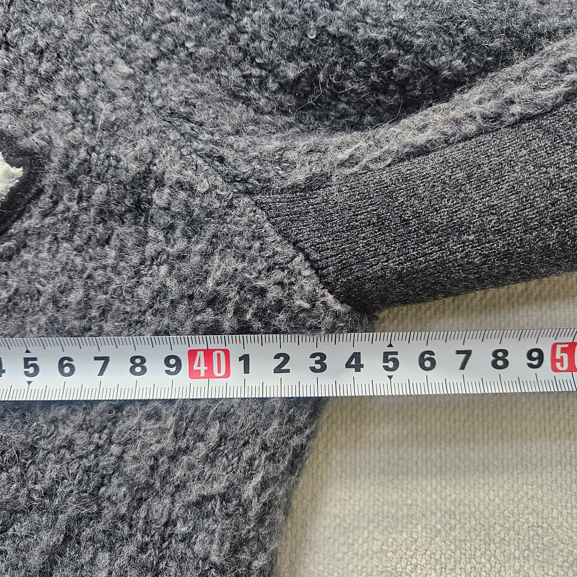 M 블랙앤화이트 여성 뽀글이 후드집업 0316Y 상품이미지6