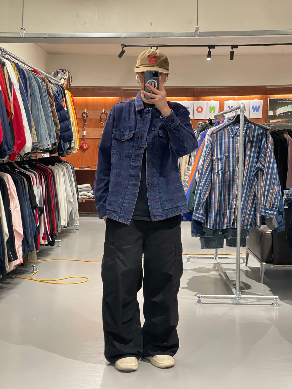 빈티지 체크 데님 셔츠 자켓   상품이미지2