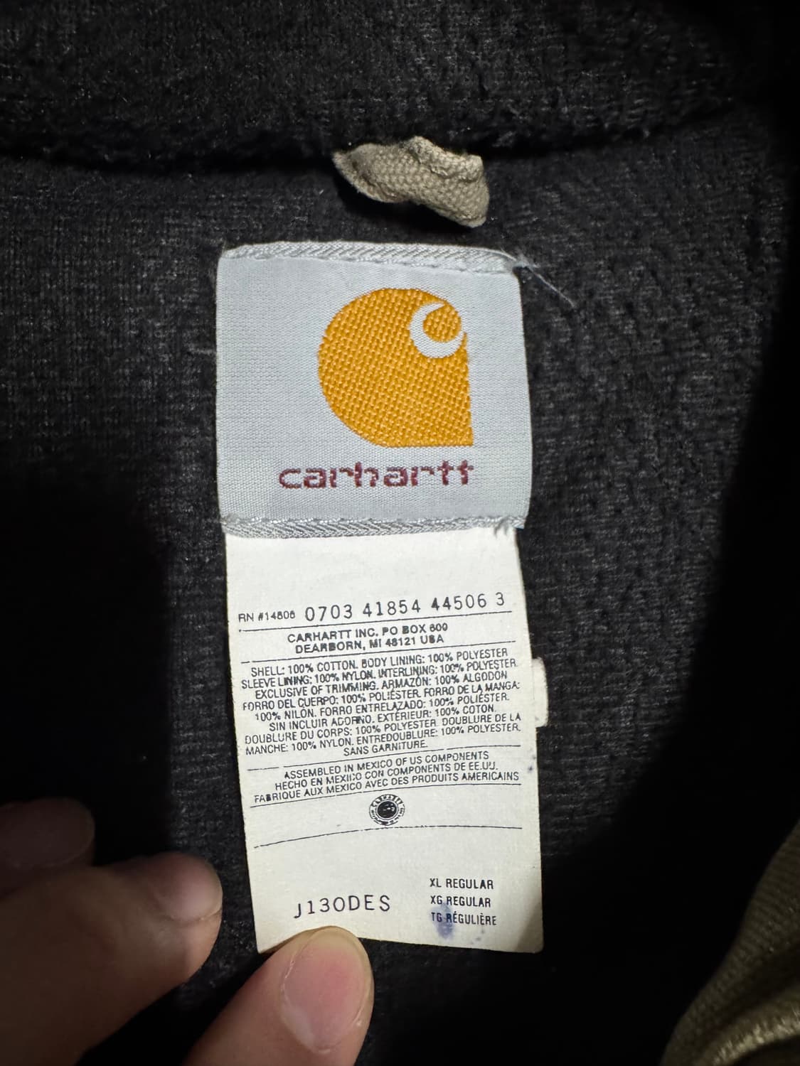 칼하트 액티브자켓 J130 DES XL 상품이미지3