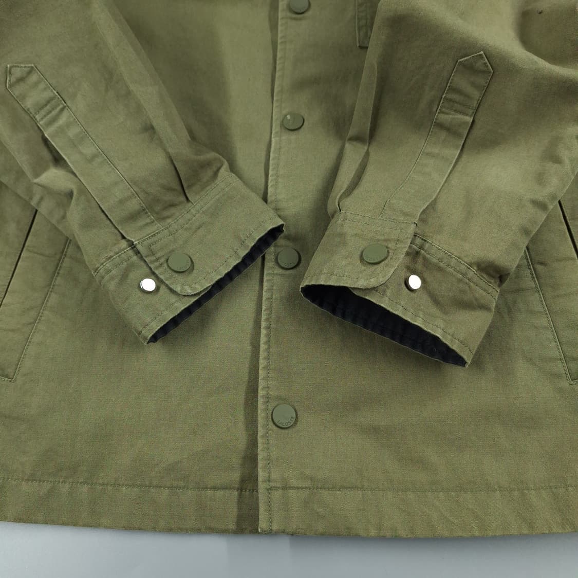 라코스테 카키 체스트포켓 로고패치 아메카지 코튼 초어자켓 캐주얼자켓 상품이미지7