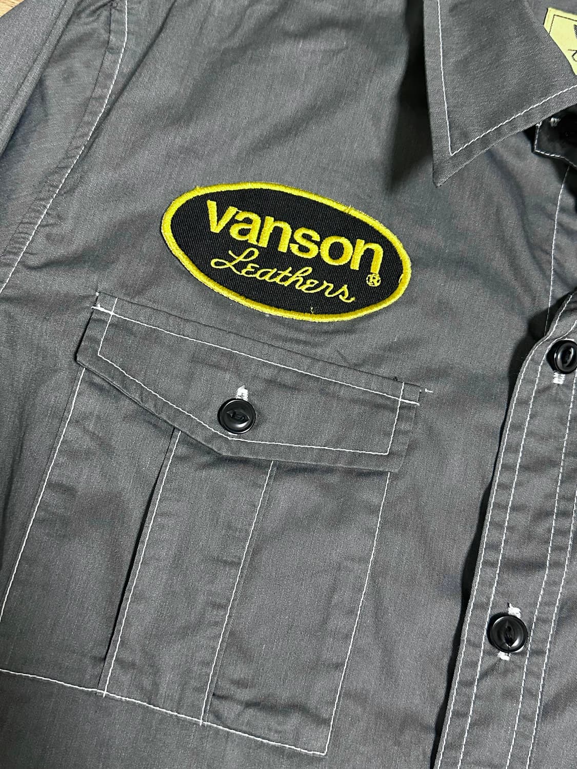 밴슨 레더 라이더 셔츠 그레이 M 상품이미지5