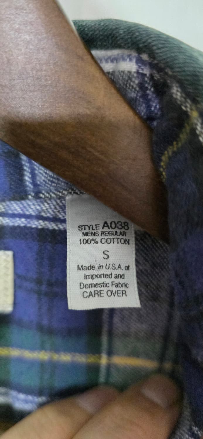 L.L.Bean 그린 플란넬 워크 셔츠 S 상품이미지7